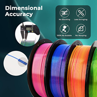 Filament PLA Greentech 1 kg (2,2 lb) Silk Gold 1,75 mm pour imprimante 3D FDM / Finition brillante effet métal 30+ couleurs 1 bobine Stylo 3D