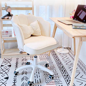 Sedia ergonomica rosa regolabile con poggiatesta esclusiva per donna nuova per sala da pranzo studio studio soggiorno e uso bagno - Product Image 2