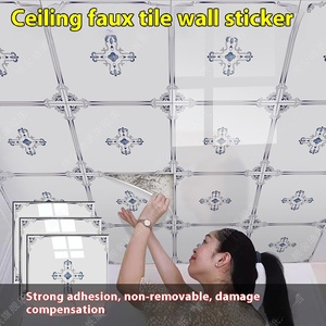 <span class=keywords><strong>3D</strong></span> adesivos de parede auto-adesivos para o telhado sombreamento teto suspenso impermeável Wallpaper teto decoração Wallpaper - Product Image 3