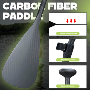 Hiệu suất cao đầy đủ sợi carbon sup mái chèo 9.5 ° góc lưỡi, sức mạnh mạnh mẽ và đột quỵ hiệu quả cho flatwater và lướt - Product Image 3