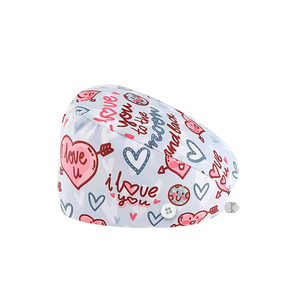 Gorros Quirúrgicos <span class=keywords><strong>de</strong></span> Lujo con Forro <span class=keywords><strong>de</strong></span> Satén y Botones, Gorros <span class=keywords><strong>de</strong></span> Enfermera con Estampado <span class=keywords><strong>de</strong></span> Dibujos Animados, Gorros Médicos Ajustables para Enfermería Dental - Product Image 1