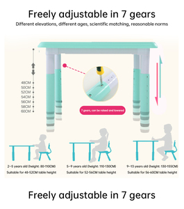 Cheap Customized School Area Study Desk <strong>Kids</strong> <strong>Plastic</strong> Play Block <strong>Table</strong> <strong>Chair</strong> Set Children Furniture - Product Image 5