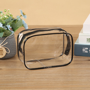 Mini rõ ràng trang điểm Túi tổ chức nhỏ PVC trong suốt không thấm nước dây kéo Pouch nhựa mỹ phẩm Túi - Product Image 1