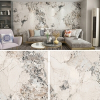 Panel de Pared Decorativo para Interiores, Moderno, de PVC, con Diseño de Mármol Damasco, Resistente al Fuego, para Apartamentos, Solución de Diseño Gráfico