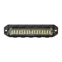 Feux de signalisation d'urgence à LED haute luminosité 12V 24V, feux stroboscopiques à LED pour montage en surface de voiture, feux stroboscopiques à LED pour calandre, SAE R65 CE IP67