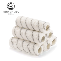 Outils de peinture murale, tissu haute densité 100% polyacrylique, rouleau à peinture de 230 mm (9 pouces) avec cadre de support pour rouleau