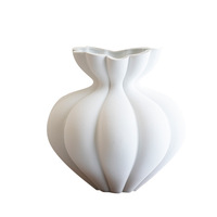 Jingdezhen noir blanc citrouille en céramique fait à la main écologique sur vitrage moderne minimaliste Vase ornement de table fleur arrangeur