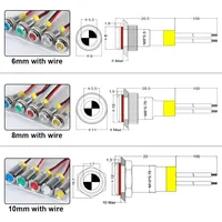 Lampe de signalisation LED métallique étanche IP65 de haute qualité 6mm 8mm 10mm 12/16/19mm pour l'automatisation électrique