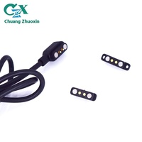 Conector Magnético USB de 2 Pines, Paso de 2.8mm, para Relojes Inteligentes, Cepillos de Dientes Eléctricos, Uso en PCB, Contacto de Latón, Carcasa de Nailon