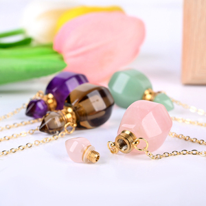 จี้หินธรรมชาติสำหรับน้ำหอม จี้คริสตัลใส่น้ำมันหอมระเหย สร้อยคอจี้ขายส่ง - Product Image 6