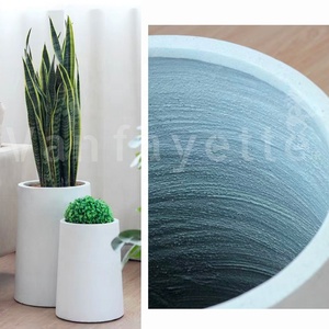 Pot de plantes d'intérieur personnalisé de 23 pouces de haut, grand et bon marché, grands pots de plantes d'extérieur à vendre, jardinières avec soucoupe - Product Image 5