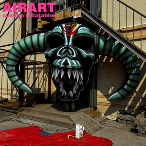 Cabeza <span class=keywords><strong>de</strong></span> toro inflable gigante Monstruo Cabeza <span class=keywords><strong>de</strong></span> calavera <span class=keywords><strong>de</strong></span> esqueleto inflable para decoración <span class=keywords><strong>de</strong></span> Halloween - Product Image 1