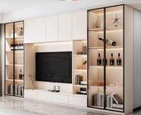 Meuble TV mural moderne en bois durable, personnalisable, pour salon et appartement, avec rangement, prix fabricant