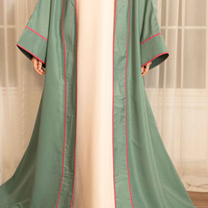 Latest 2026 Breathable Four Season Abaya Designs in Wholesale Muslim Women's Custom Size Islamic Clothing Loose Fit - Product Image 2