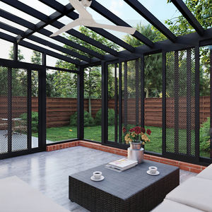 Véranda en verre bioclimatic <span class=keywords><strong>Serre</strong></span> en aluminium Couvertures de patio attachées Jardin d'hiver Véranda commerciale Solarium en verre <span class=keywords><strong>Petite</strong></span> maison - Product Image 2