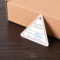 SOESFOUFU 1500 Etiquetas Triangulares de Control de Calidad (QC) para Colgar, Etiquetas de Calificación Imprimibles para Minoristas, Etiquetas de Inventario para Taller y Oficina