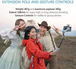 Nouveau stabilisateur de cardan <span class=keywords><strong>3</strong></span> axes Feiyu Vimble <span class=keywords><strong>3</strong></span> pour tous les smartphones avec suivi de visage IA, lumière d'appoint magnétique et perche à selfie intégrée - Product Image 4