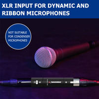 Preamplifier Mikrofon 28DB Gain Amplifier Dinamis Konstruksi Logam Jack XLR untuk Rekaman Nirkabel ke Berkabel Membutuhkan 48V