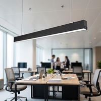 Luminaire de bureau suspendu moderne en alliage d'aluminium à LED 1200 mm 40 W, profilé linéaire connectable