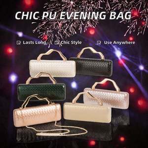 Sac à main en tissu polyvalent et tendance pour soirée, sac à bandoulière pour femme, vente en gros de luxe en similicuir pour les fêtes - Product Image 2