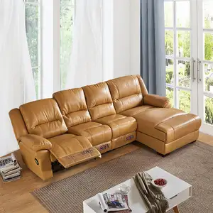 Trắng da phòng khách kết hợp pháp sofa căn hộ nhỏ ngả đầu tiên lớp da thông minh Đồ Nội thất sofa Bìa