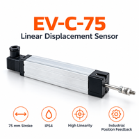Sensor Perpindahan Linier EV-C-75 75mm 0.1% IP54 Output Tegangan Analog Pemasangan Ujung Batang Novotechnik TLH/TL untuk LT Sakae LP