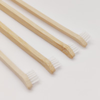 Brosse à dents en bambou Double face pour chien, accessoire de nettoyage des dents pour animaux domestiques, pour chiot, pour petits et grands félins, vente d'usine, nouveau produit