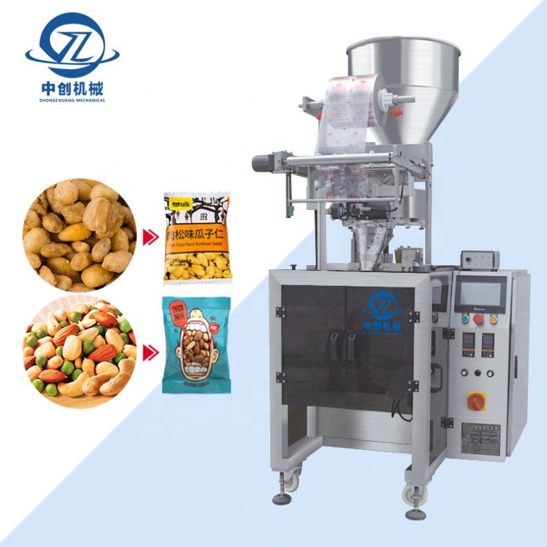 Nut Biscuit Packaging Auto Cheese Food Machinery Sausage Mini Seeds Automatic Banana Chips Small Garlic Cookies Packing Machine
