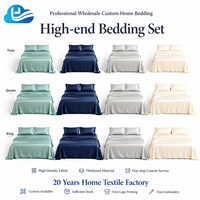Parure de draps en bambou respirante et absorbante Cloudland certifiée GOTS et approuvée ISO9001, 400TC, 4 pièces