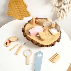 Set di trucco per bambini in legno ragazze gioco di ruolo pettine per capelli specchio Mascara regali giocattolo trucco per ragazza Montessori - Product Image 4