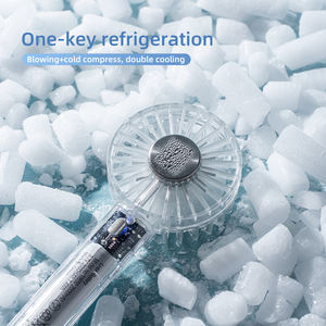 冷却ファン2025 OEM ODM新製品透明ハンドヘルド携帯電話ベース付き,2000mAh冷圧縮冷凍ミニデスクトップファン - Product Image 2