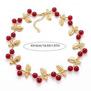 Jingciren Boutique – Ensemble collier, bracelet et boucles d'oreilles à fleurs, tendance transfrontalière européenne et américaine, nouvel arrivage, emballage élégant en coffret cadeau - Product Image 2