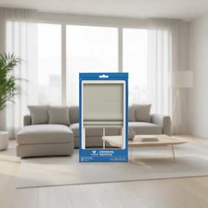 Store romain sans fil en mélange de lin 24x36 po, filtrant la lumière, accessoire pour porte et fenêtre, design minimaliste, installation par vis - Product Image 2