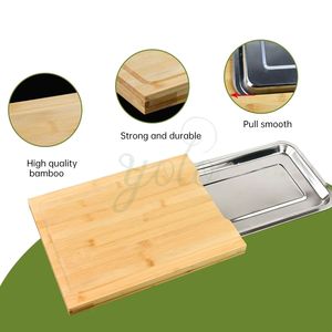 Мясник из бамбука, неслышащий луч, указательная головоломка, ракетка, блок, разделочная доска для стола, для хранения отходов, для кухни - Product Image 4