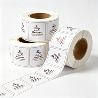 Étiquettes personnalisées Haoxuan pour gobelets à café, film mat PP blanc imprimé, autocollants adhésifs imperméables pour l'emballage des boissons
