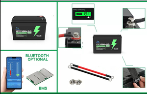 แบตเตอรี่ใหม่ 12V 24V สำหรับยานพาหนะ 50Ah 100Ah 150Ah 200Ah ชุดเก็บพลังงานแสงอาทิตย์ แบตเตอรี่รถยนต์แบบตะกั่วกรด BMs - Product Image 5