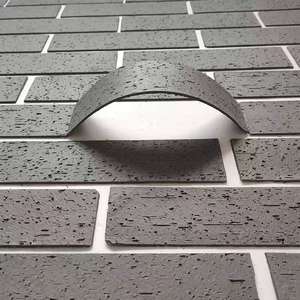 Carreaux de céramique modifiés, matériau MCM, rouge gris, décoration de façade, texture moderne, briques douces, 60x240mm, 3mm, antidérapant - Product Image 2