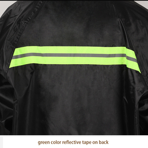 Aeofa-chubasquero impermeable de talla única para <span class=keywords><strong>hombre</strong></span>, abrigo largo con capucha, impermeable, color negro, con protección reflectante en la espalda, 100% - Product Image 4