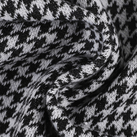 Nouveau Design en Polyester et Spandex, comme le tricot à pied-de-poule, fil Jacquard teint pour vêtement, fil extensible teint, tissu tricoté à carreaux