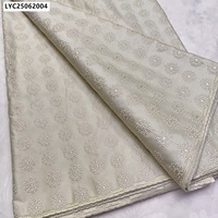 Tissu en dentelle suisse en coton brodé de fleurs nigérianes, vente en gros, bleu, 100% coton