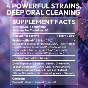 LIFEWORTH mendukung tablet kesehatan gusi gigi probiotik Oral micro-effervescent Lozenges bebas gula - Product Image 4