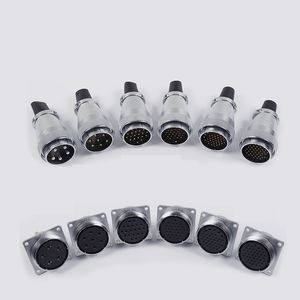 WS48 ขั้วต่อการบิน 5/7/20/27/38/42 พินชายหญิงปลั๊กซ็อกเก็ตหน้าแปลนสี่เหลี่ยมขั้วต่อไฟฟ้ากันน้ำงานหนัก - Product Image 1