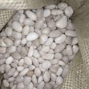 55ポンドパック ホワイトペブル 天然石 中庭舗装 ソフトストーン 家庭用 魚タンク 景観 - Product Image 2