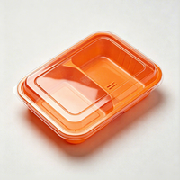 Barquette alimentaire thermoformée à compartiments en PP/PS de qualité alimentaire, pour sandwichs, gâteaux, plats à emporter, boîte à lunch, taille personnalisée pour l'emballage des restaurants