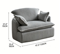 Ensemble de canapés modulaires en tissu de lin, fauteuils compressés sous vide, fauteuils de sol pour salon, meubles de maison