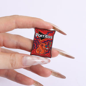 Pin de esmalte con diseño de chips de queso Porritos, divertido broche de animales para snacks, insignia de solapa, joyería, regalo para amigos - Product Image 4