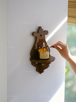 Étagère murale en bois La Petite Retro Nostalgia pour l'affichage et le rangement de plantes aromatiques, décoration murale pour salon