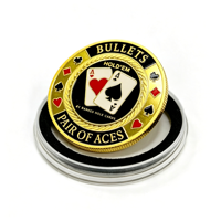 Bouton de croupier en alliage de zinc robuste de qualité casino, jeton de poker, pièce de club de poker, pour jeu de table All-In