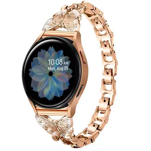 Correas de reloj de acero inoxidable a <span class=keywords><strong>precio</strong></span> de fábrica para <span class=keywords><strong>Samsung</strong></span> Galaxy <span class=keywords><strong>Watch</strong></span> 3 4 <span class=keywords><strong>5</strong></span> <span class=keywords><strong>Pro</strong></span> Active 2 20mm pulsera de moda de liberación rápida - Product Image 2