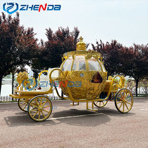 2024 nouveau chariot de citrouille de <span class=keywords><strong>luxe</strong></span> en or pur pour la <span class=keywords><strong>location</strong></span> de <span class=keywords><strong>mariage</strong></span> commercial - Product Image 2